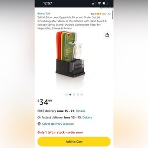 Zell 7 in 1 Kitchen Grater Set- BRAND NEW